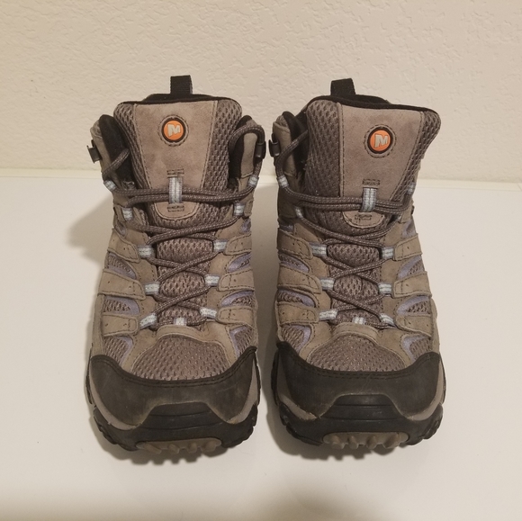 Merrell Women's Waterproof Hiking Shoes Moab 2 Mid, Size 8.5, Granite Gray Suede - Picture 3 of 11